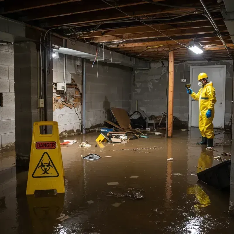 Flooded Basement Electrical Hazard in South Lancaster, MA Property